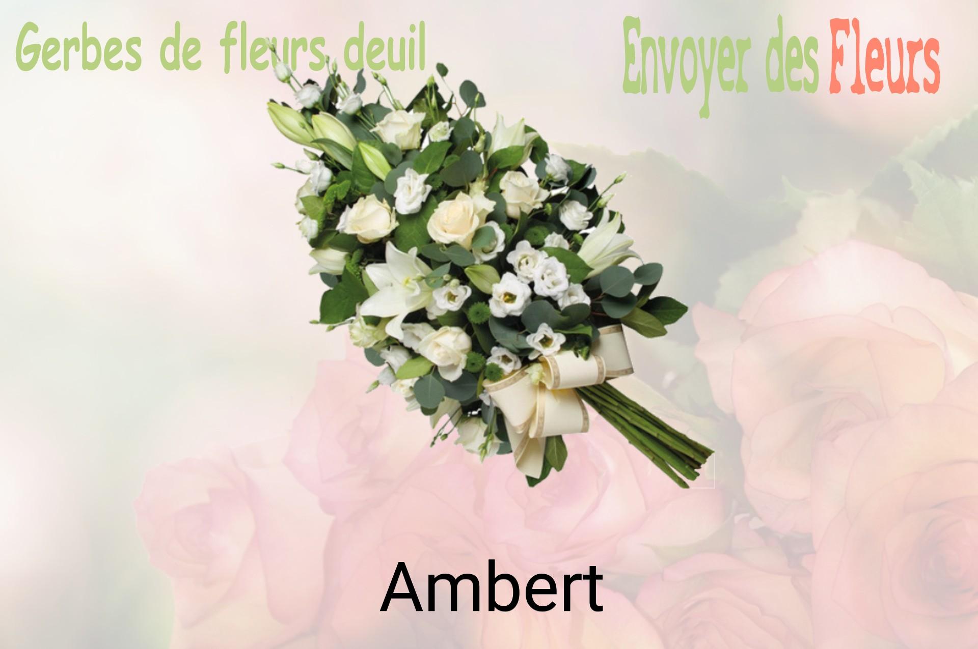 Gerbe de fleurs de deuil livrée à Ambert